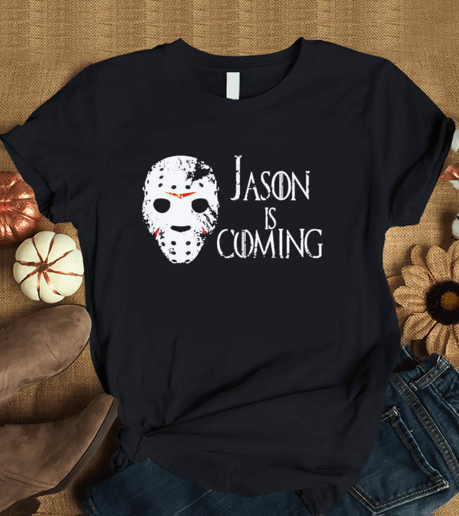 Jason Is Coming Halloween Mask Horror T-Shirt