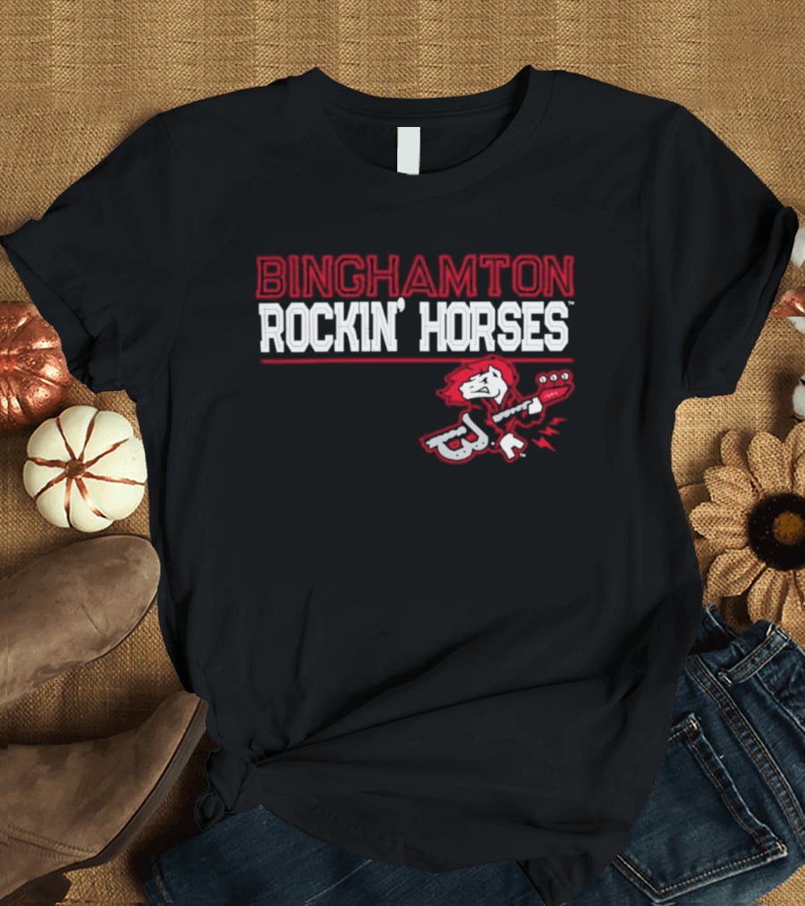 Binghamton Rockin’ Horses Guitar Mascot T-Shirt