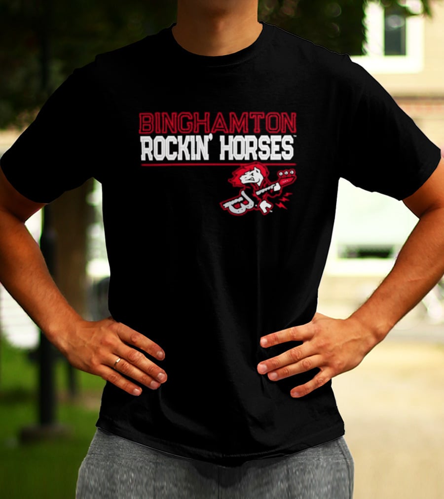 Binghamton Rockin’ Horses Guitar Mascot T-Shirt