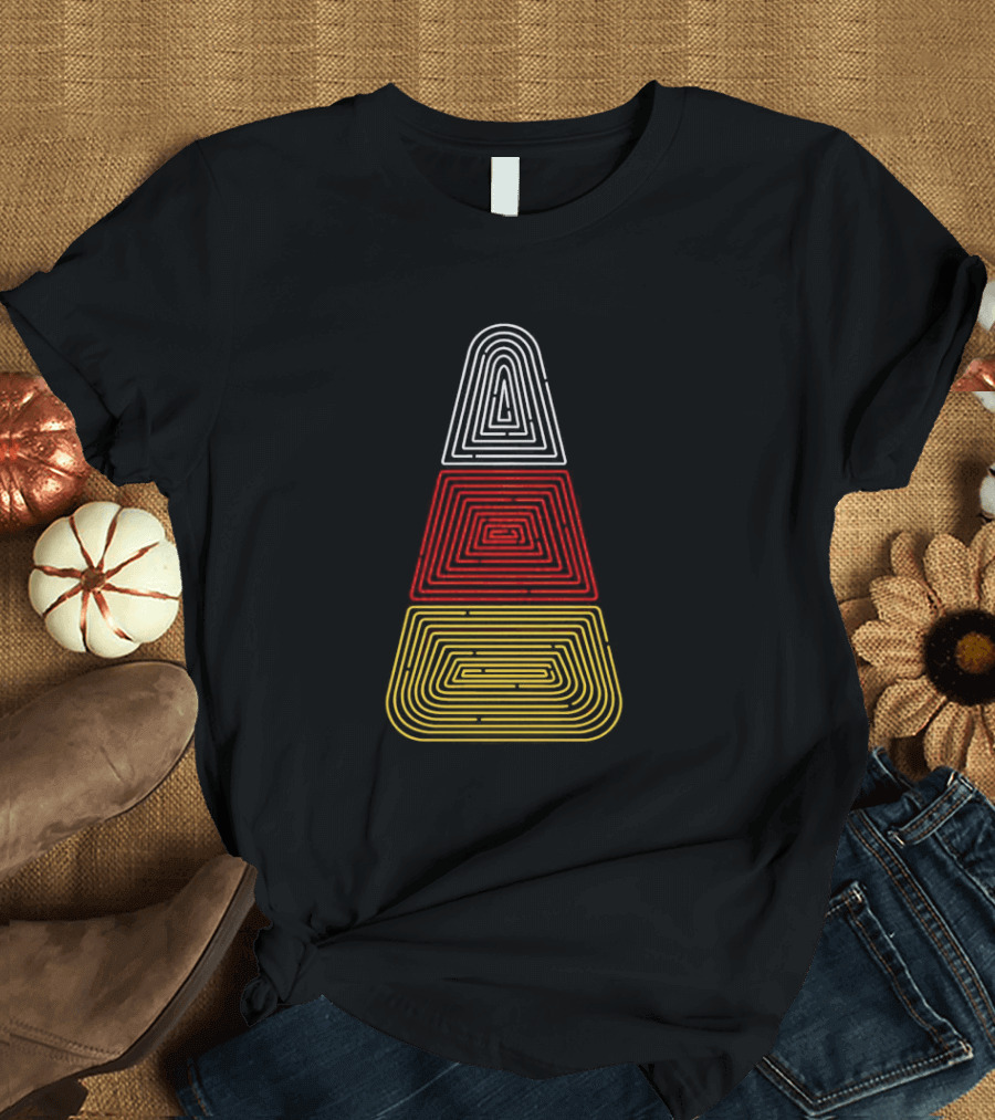 Candy Corn Tri-Color Neon Maze T-Shirt
