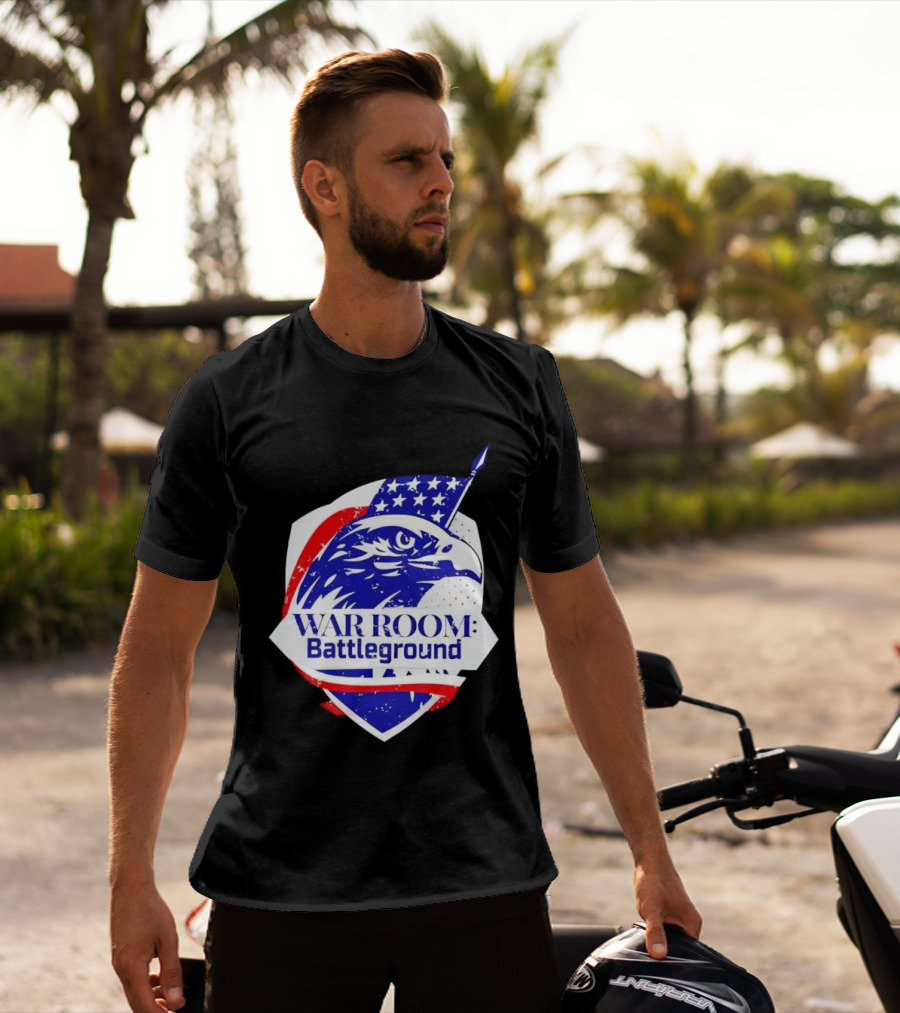 War Room Battleground Eagle American Flag Crest T-Shirt