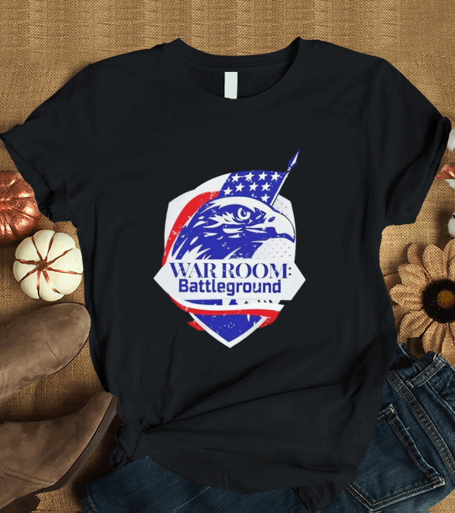 War Room Battleground Eagle American Flag Crest T-Shirt