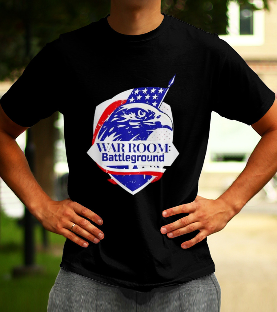 War Room Battleground Eagle American Flag Crest T-Shirt