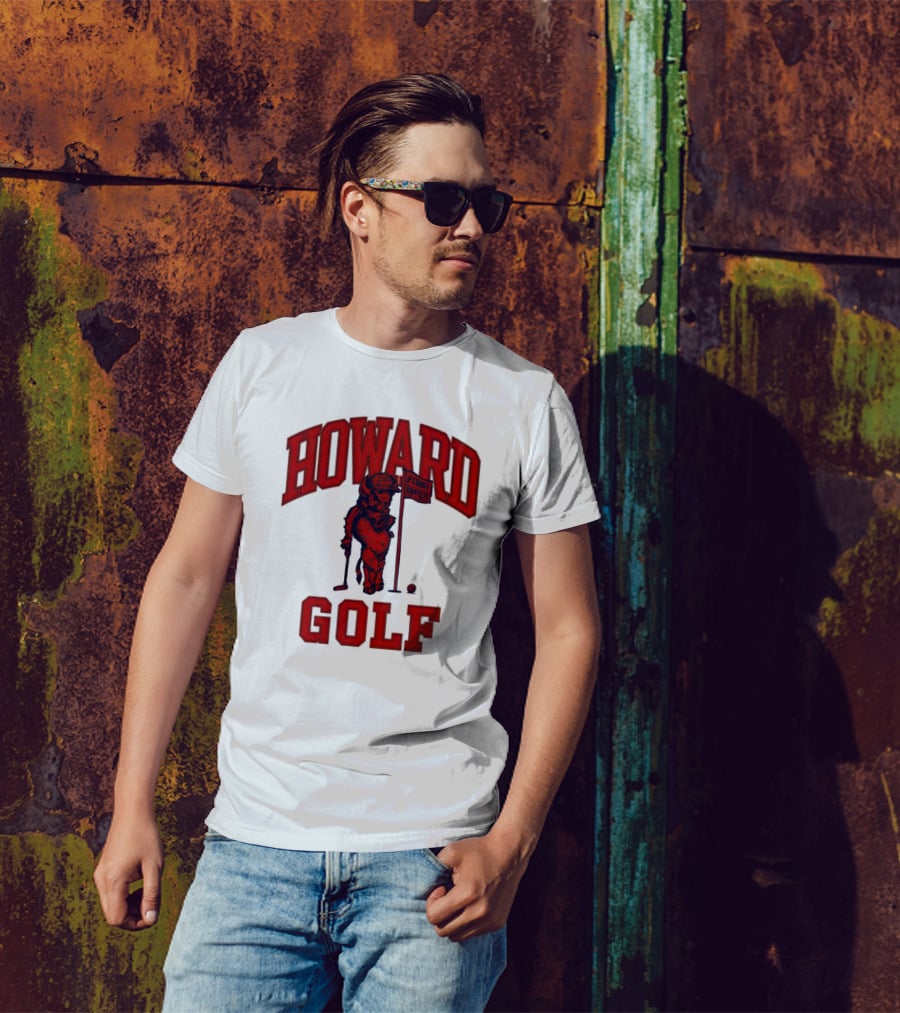 Howard Golf Pebble Beach Vintage Style Bull Golfer T-Shirt