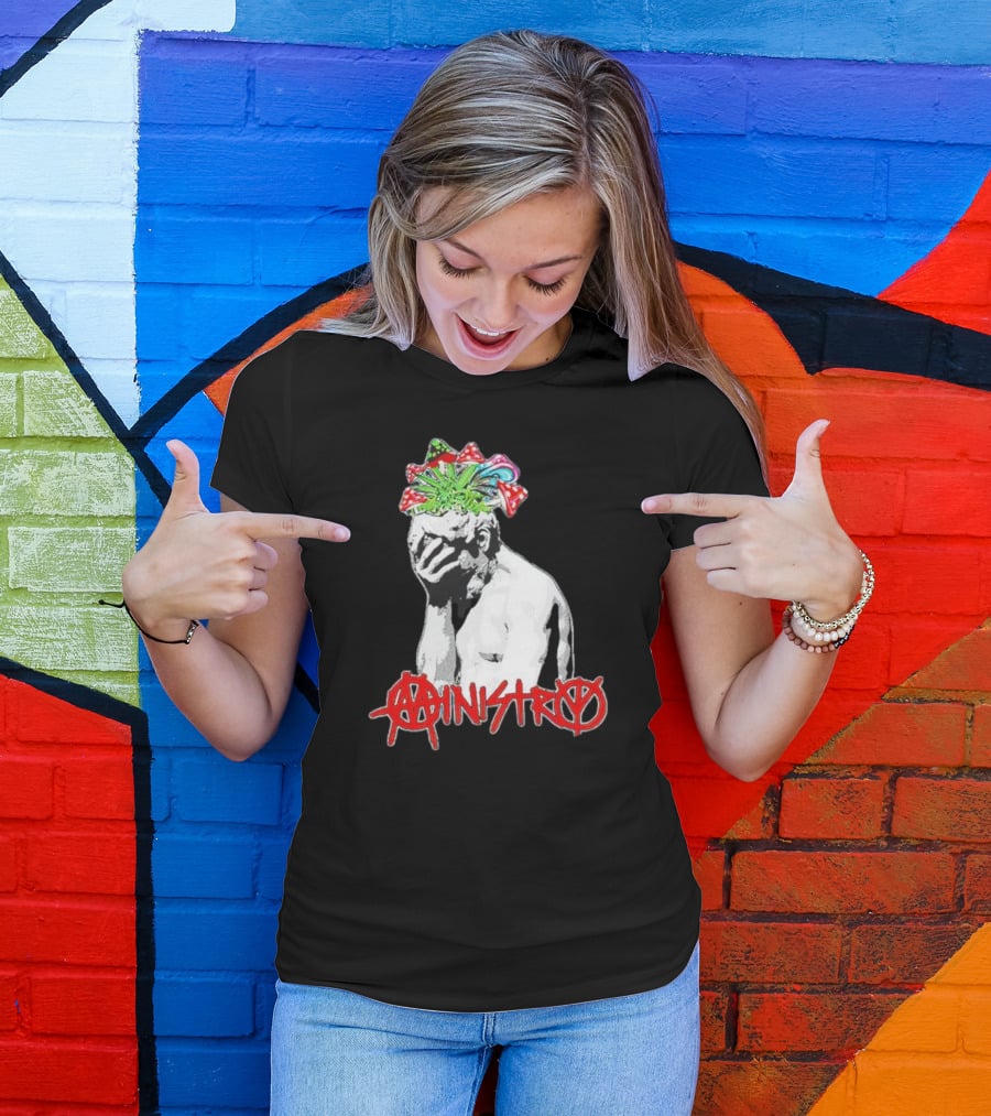 Ministry Anarchy Statue Psychedelic Mushrooms T-Shirt