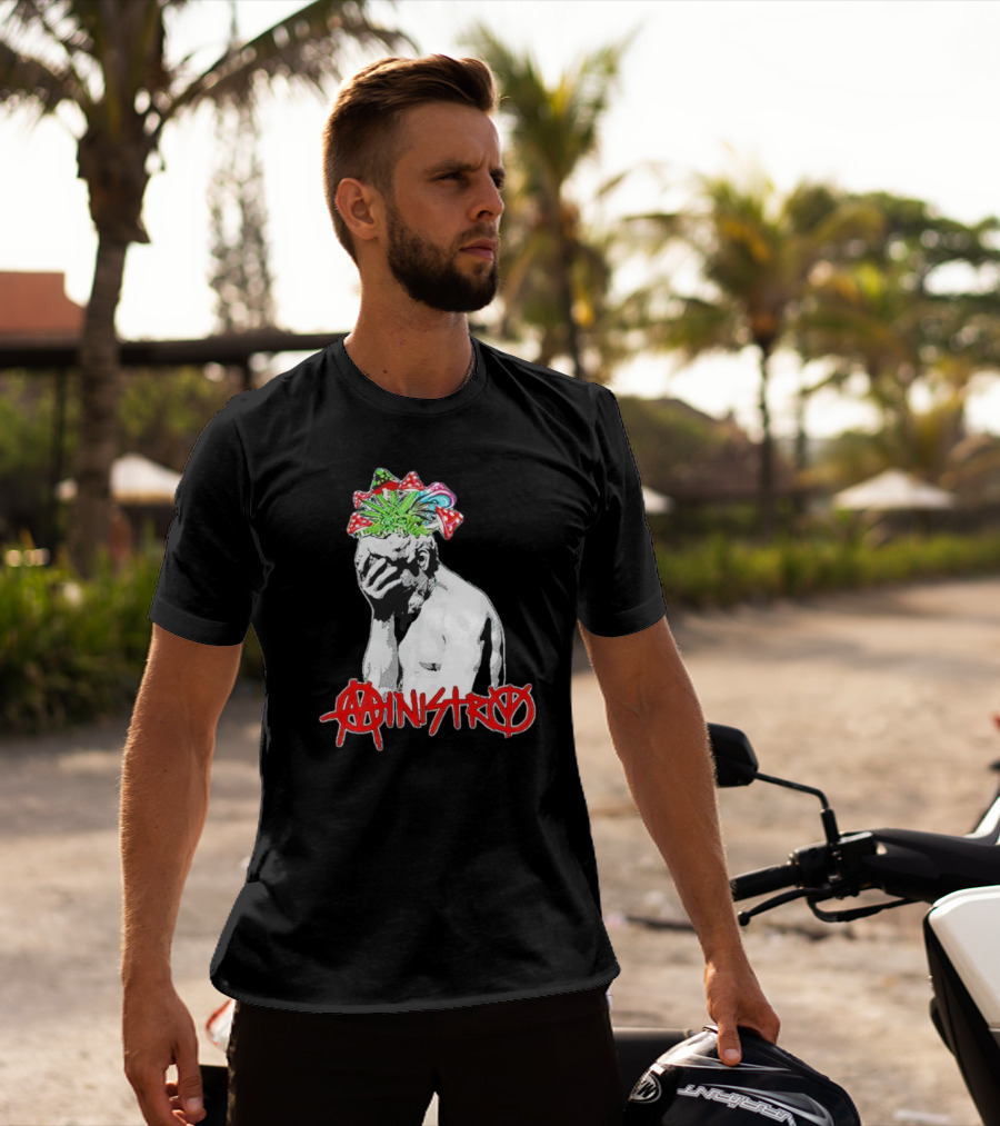 Ministry Anarchy Statue Psychedelic Mushrooms T-Shirt