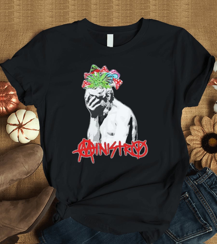 Ministry Anarchy Statue Psychedelic Mushrooms T-Shirt