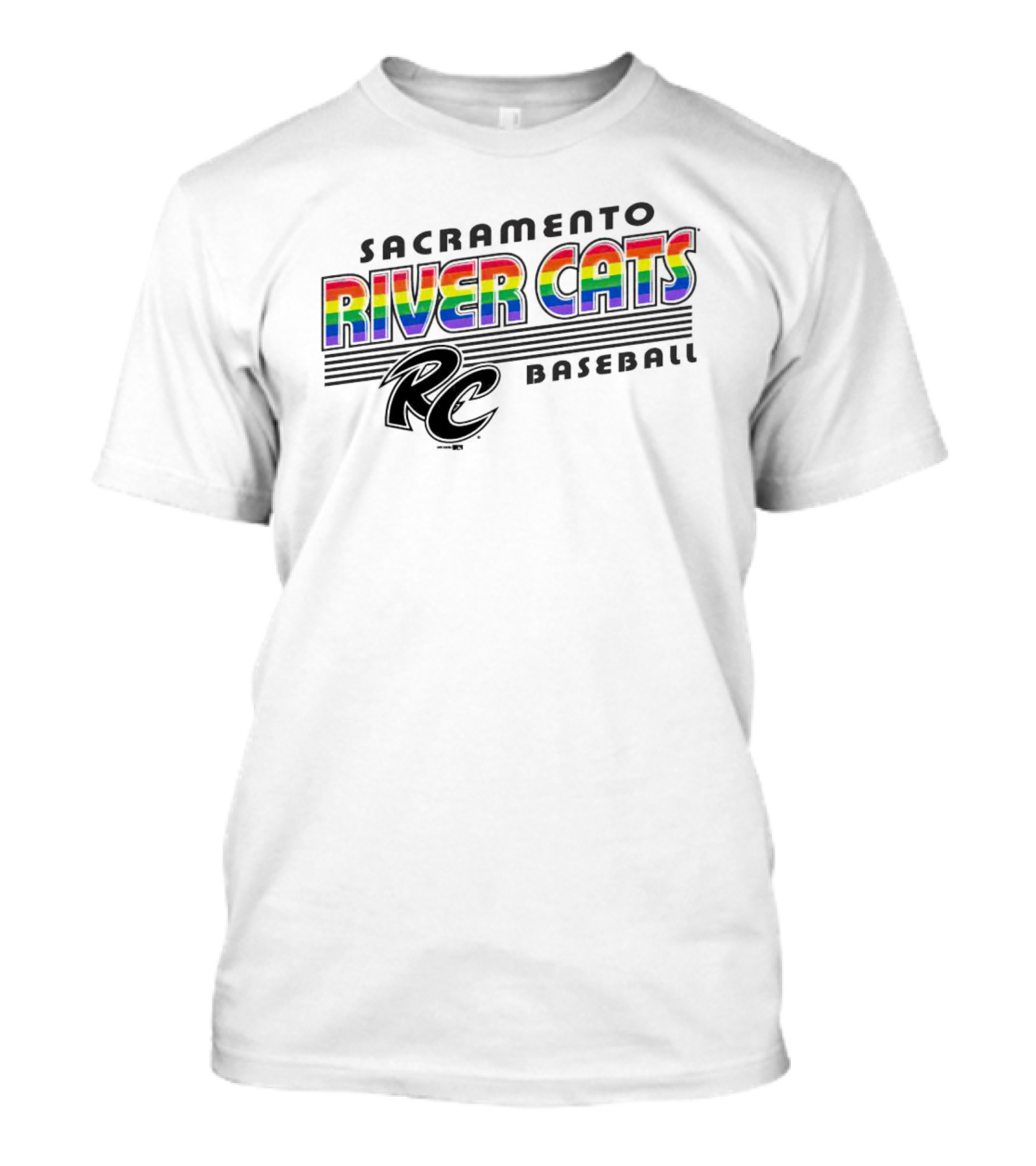 Sacramento River Cats Baseball Rainbow Pride RC T-Shirt