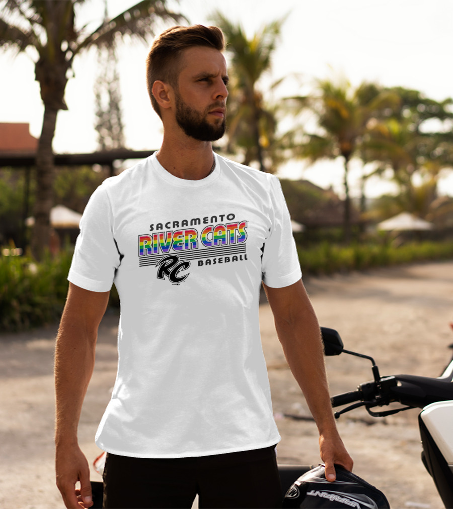 Sacramento River Cats Baseball Rainbow Pride RC T-Shirt