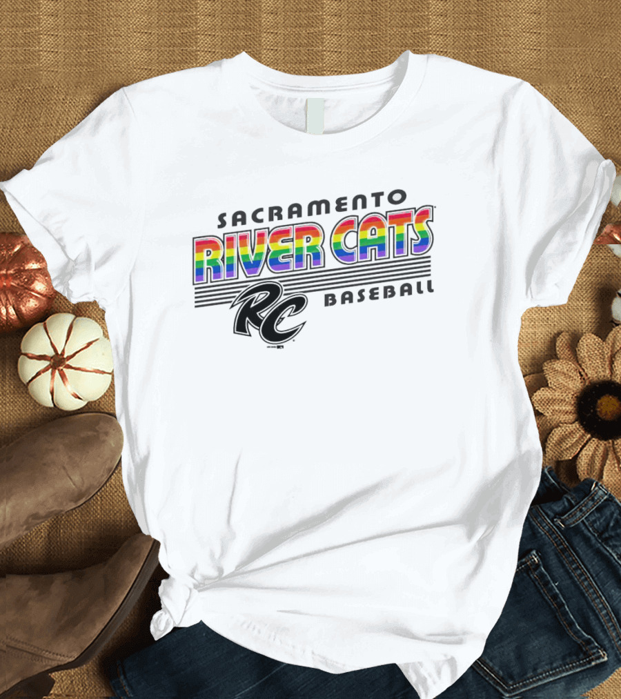 Sacramento River Cats Baseball Rainbow Pride RC T-Shirt