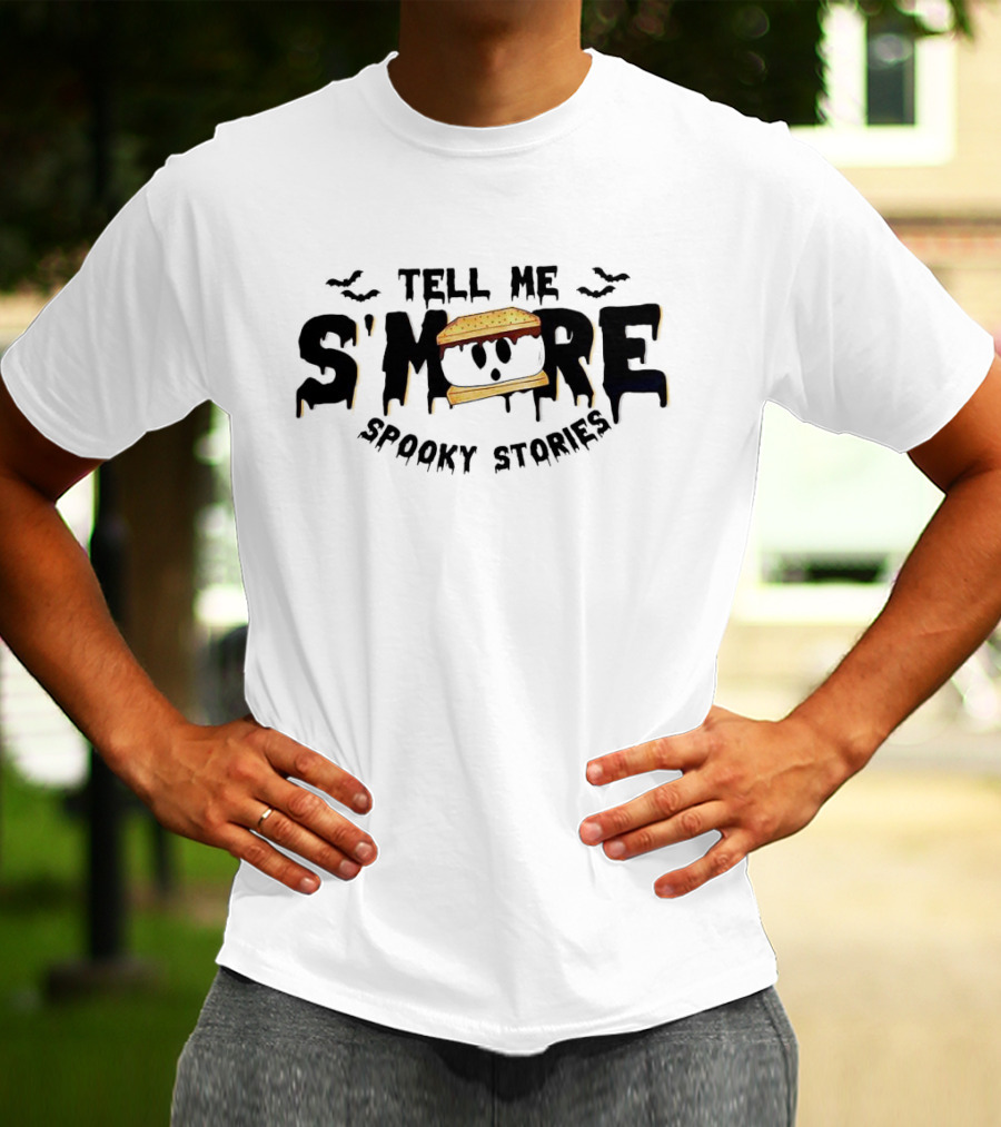 Tell Me S’more Spooky Stories With Ghostly S’more And Bats T-Shirt