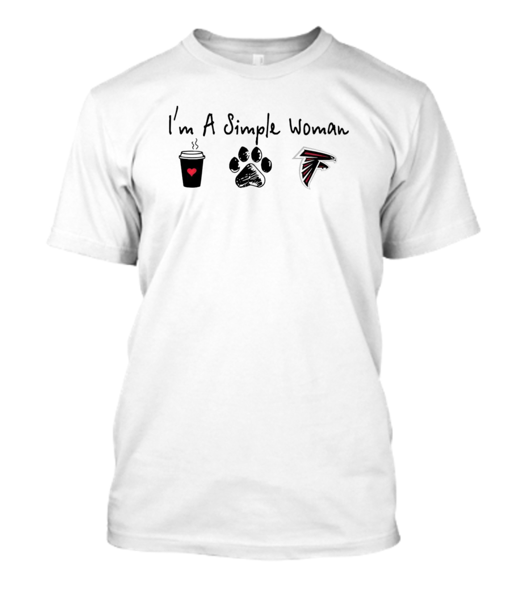 I’m A Simple Woman Coffee Paw Atlanta Falcons T-Shirt