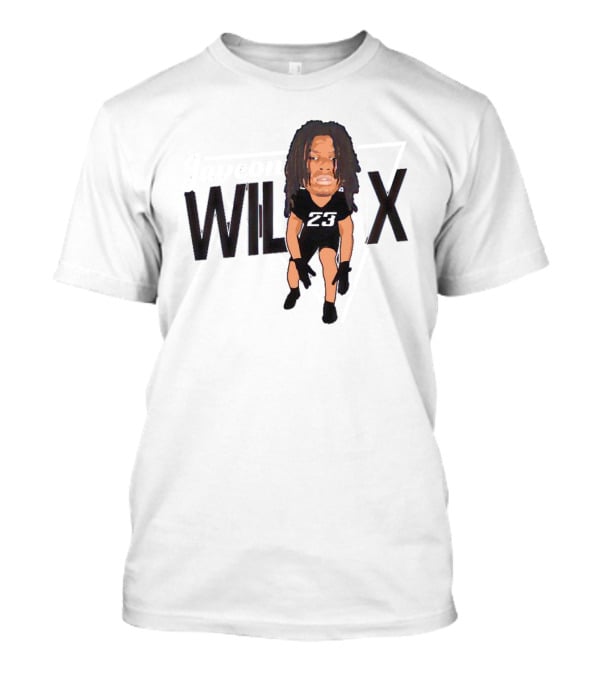Javeon Wilcox 23 Caricature Signature T-Shirt