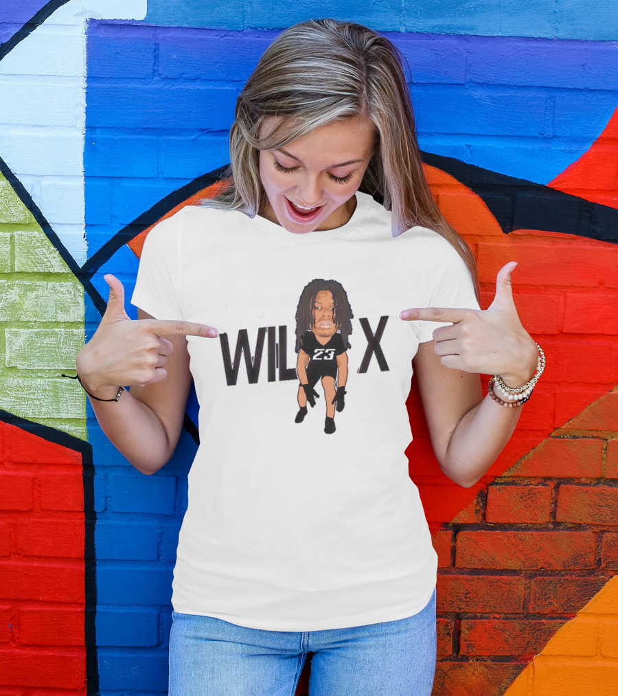 Javeon Wilcox 23 Caricature Signature T-Shirt