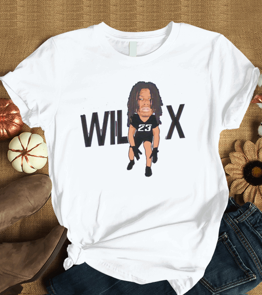 Javeon Wilcox 23 Caricature Signature T-Shirt