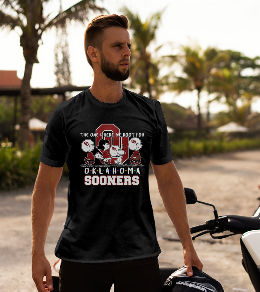 The One Where We Root For Oklahoma Sooners Peanuts Characters Football T-Shirt