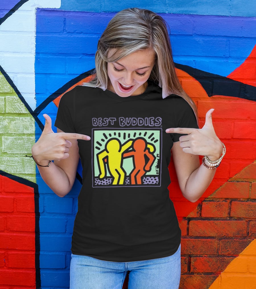 Keith Haring Best Buddies Dancing Figures T-Shirt