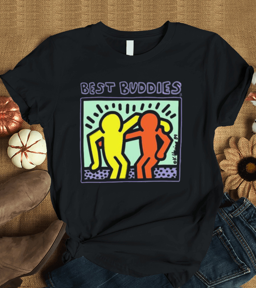 Keith Haring Best Buddies Dancing Figures T-Shirt