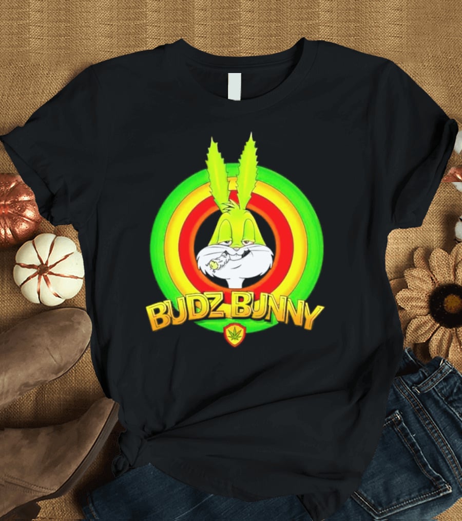 Budz Bunny Cannabis Inspired Cartoon Character T-Shirt