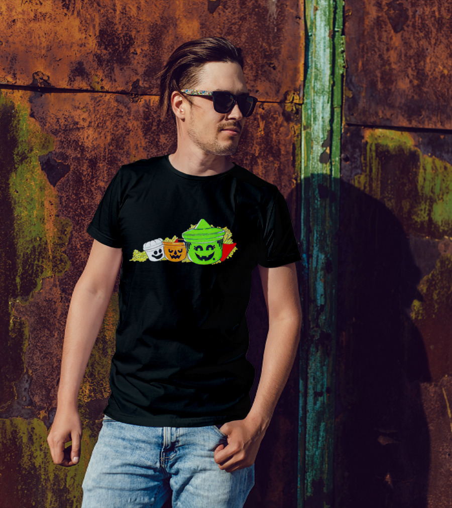 The Kentucky Halloween Buckets Ghost Pumpkin Frankenstein T-Shirt