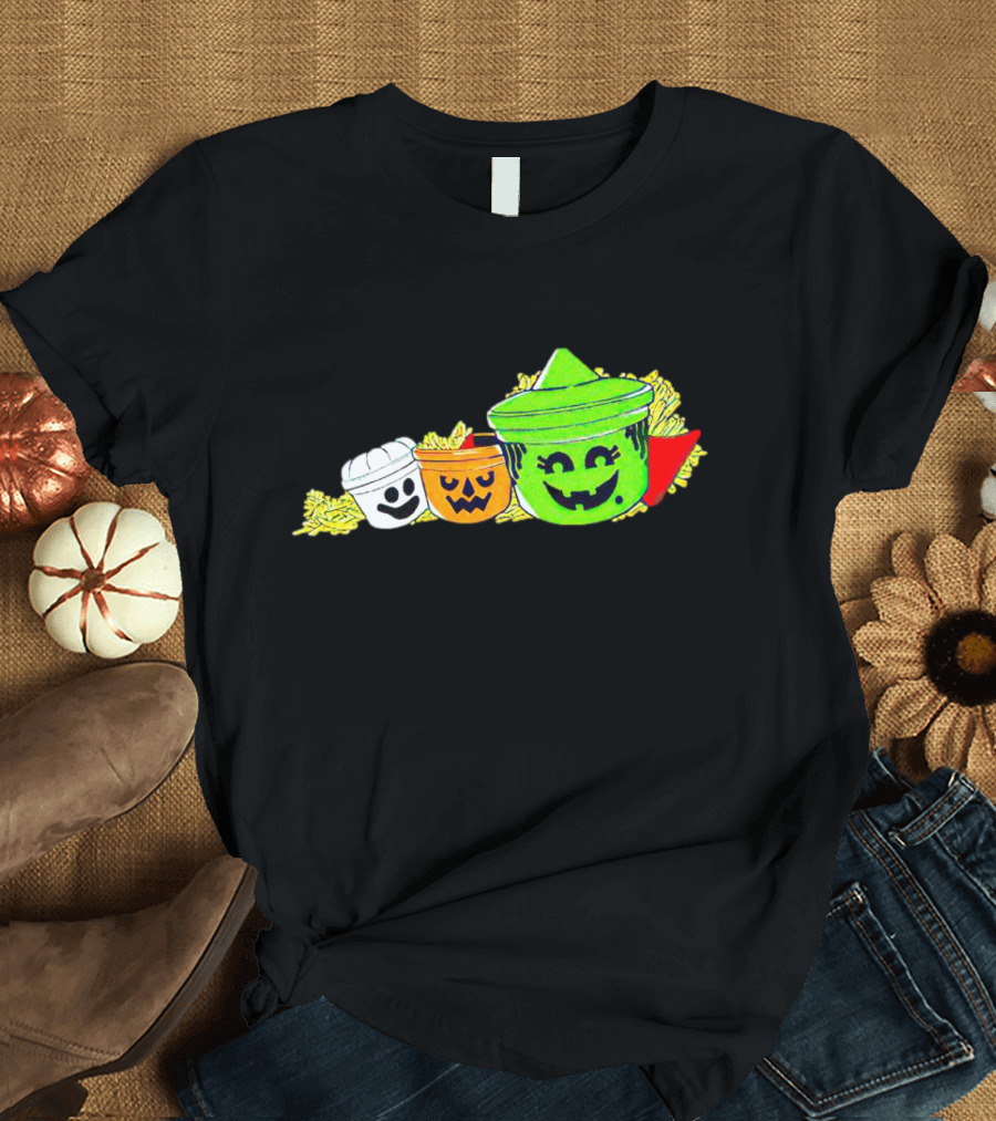The Kentucky Halloween Buckets Ghost Pumpkin Frankenstein T-Shirt