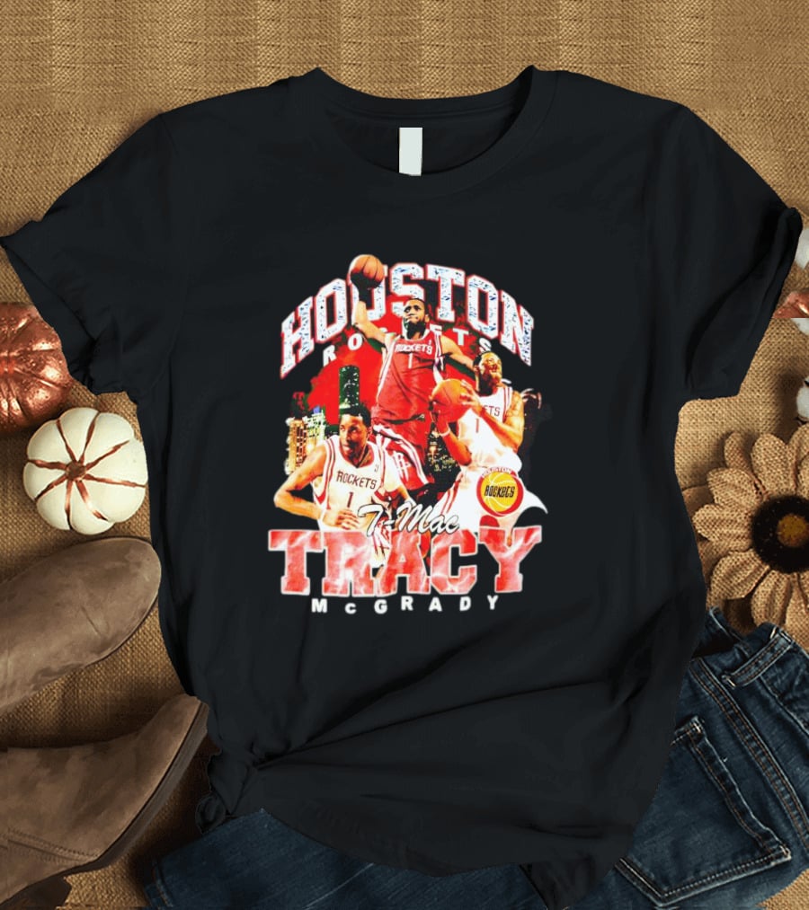 Houston Rockets T-Mac Tracy McGrady Hardwood Classics Bling Concert T-Shirt