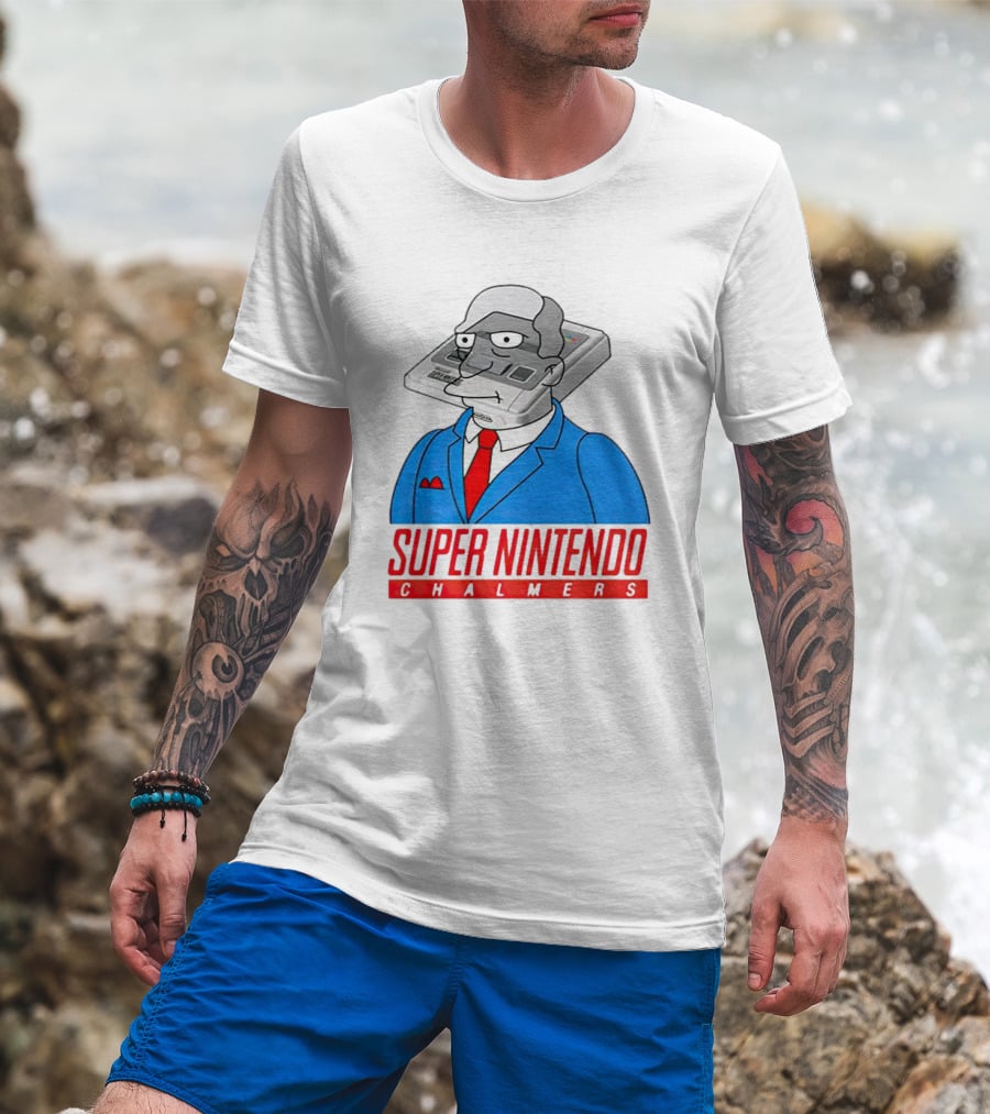 Bart Simpson Super Nintendo Chalmers Iconic Mashup T-Shirt