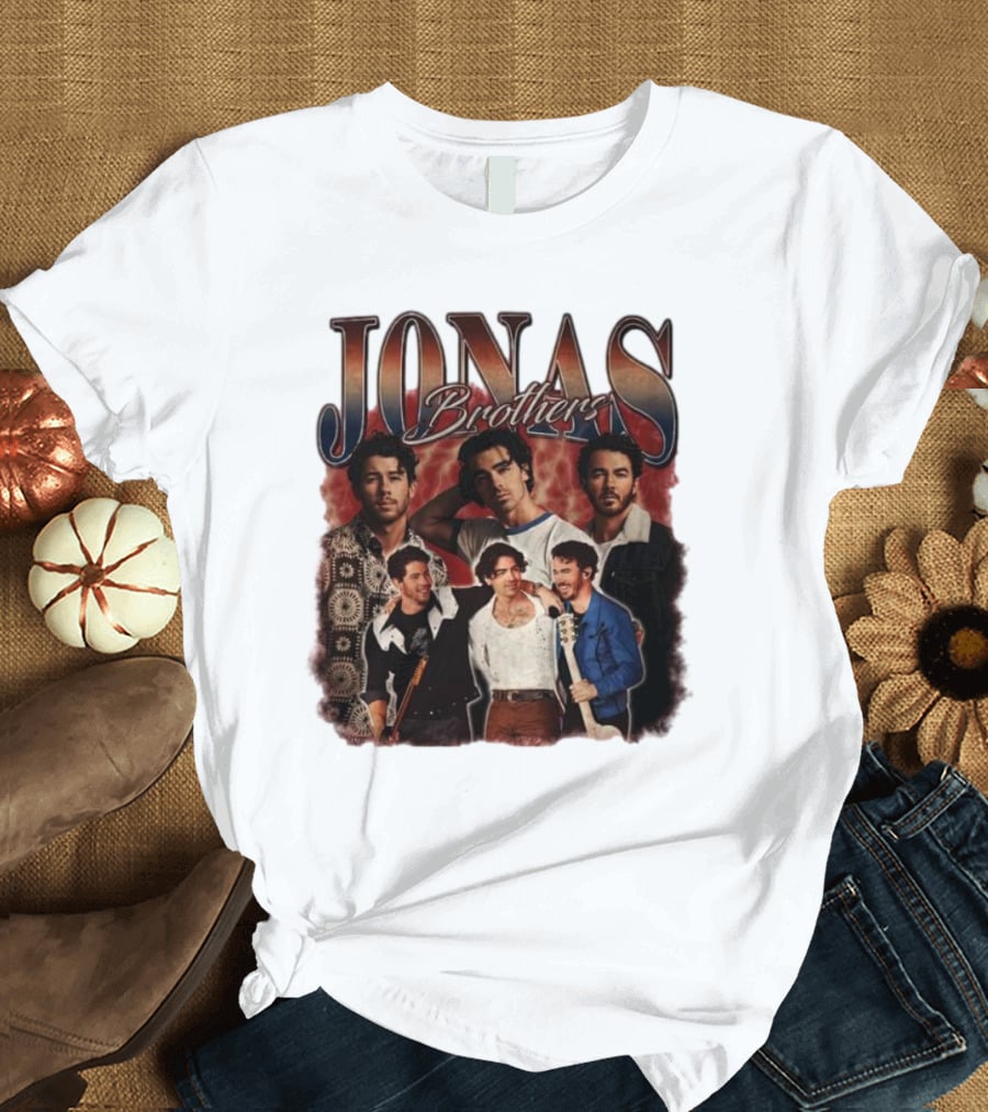 Jonas Brothers Vintage Collage Style Retro Photography T-Shirt