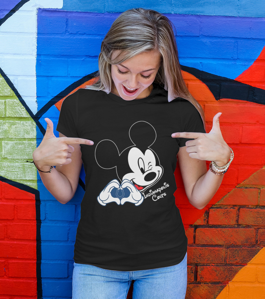 Mickey Indianapolis Colts Heart T-Shirt
