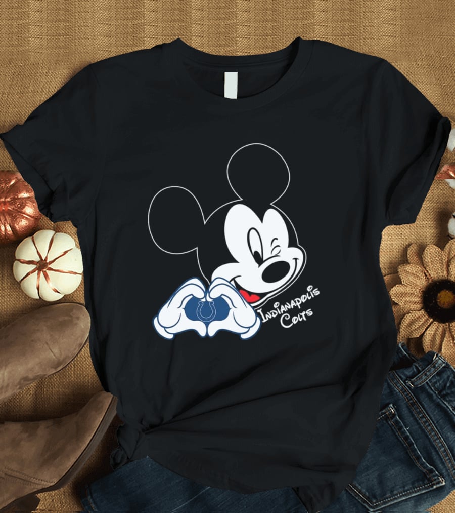 Mickey Indianapolis Colts Heart T-Shirt