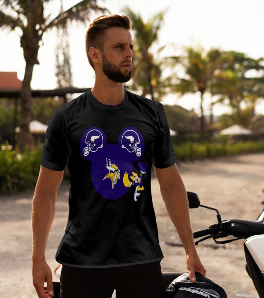 Minnesota Vikings Mickey Mouse Helmets T-Shirt