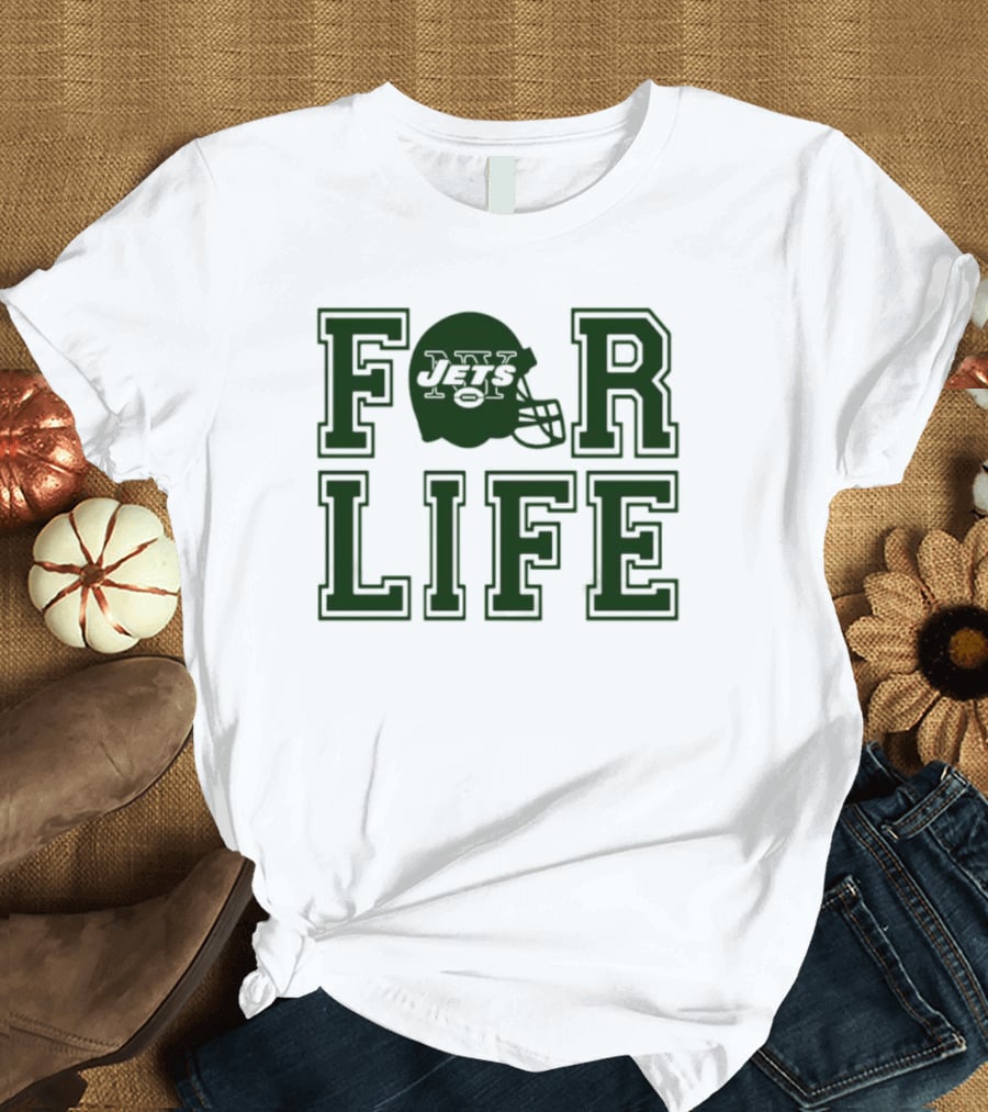 New York Jets Helmet For Life T-Shirt