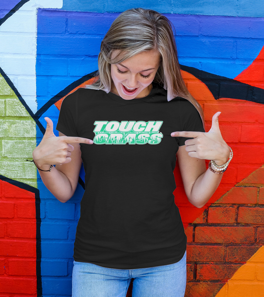 TOUCH GRASS Green Nature Aesthetic T-Shirt