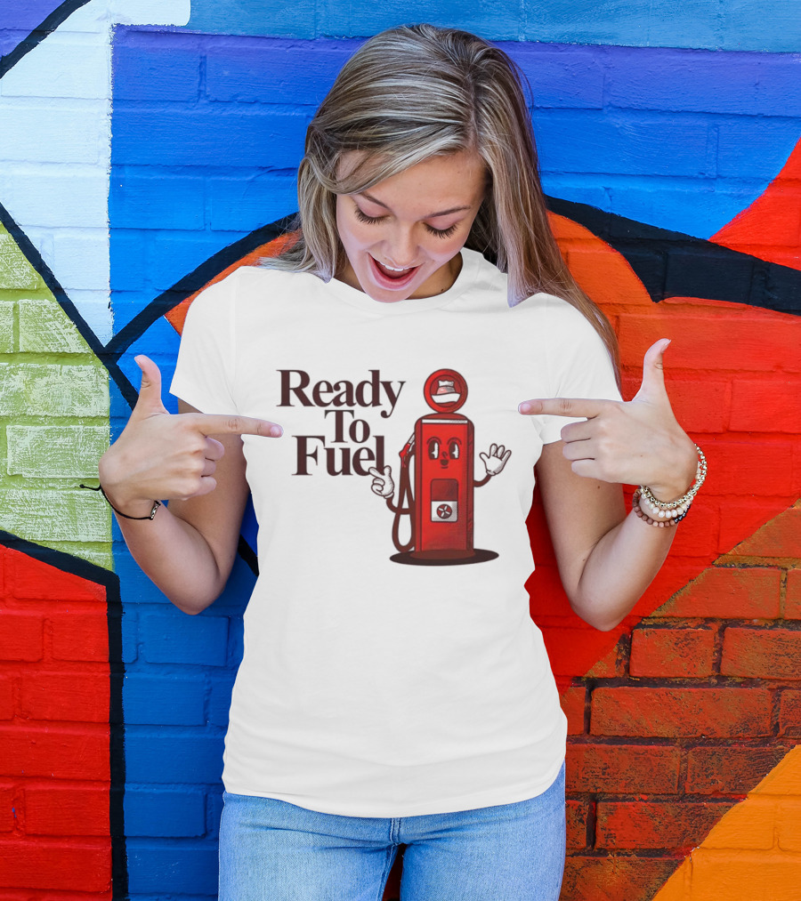 Ready To Fuel Cartoon Gas Pump T-Shirt
