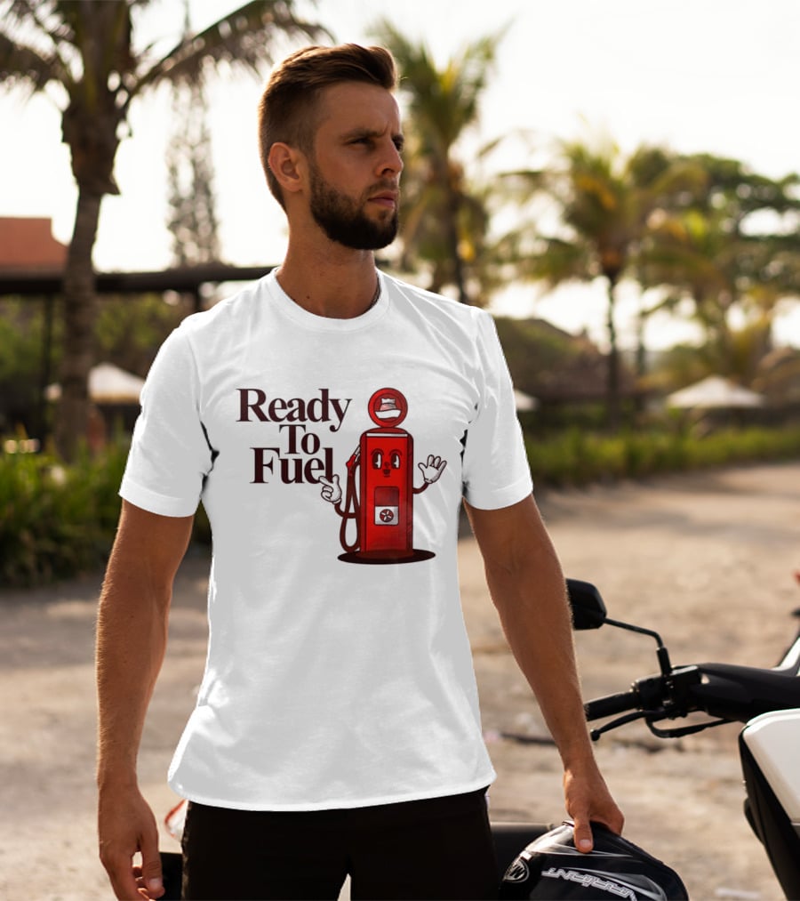 Ready To Fuel Cartoon Gas Pump T-Shirt