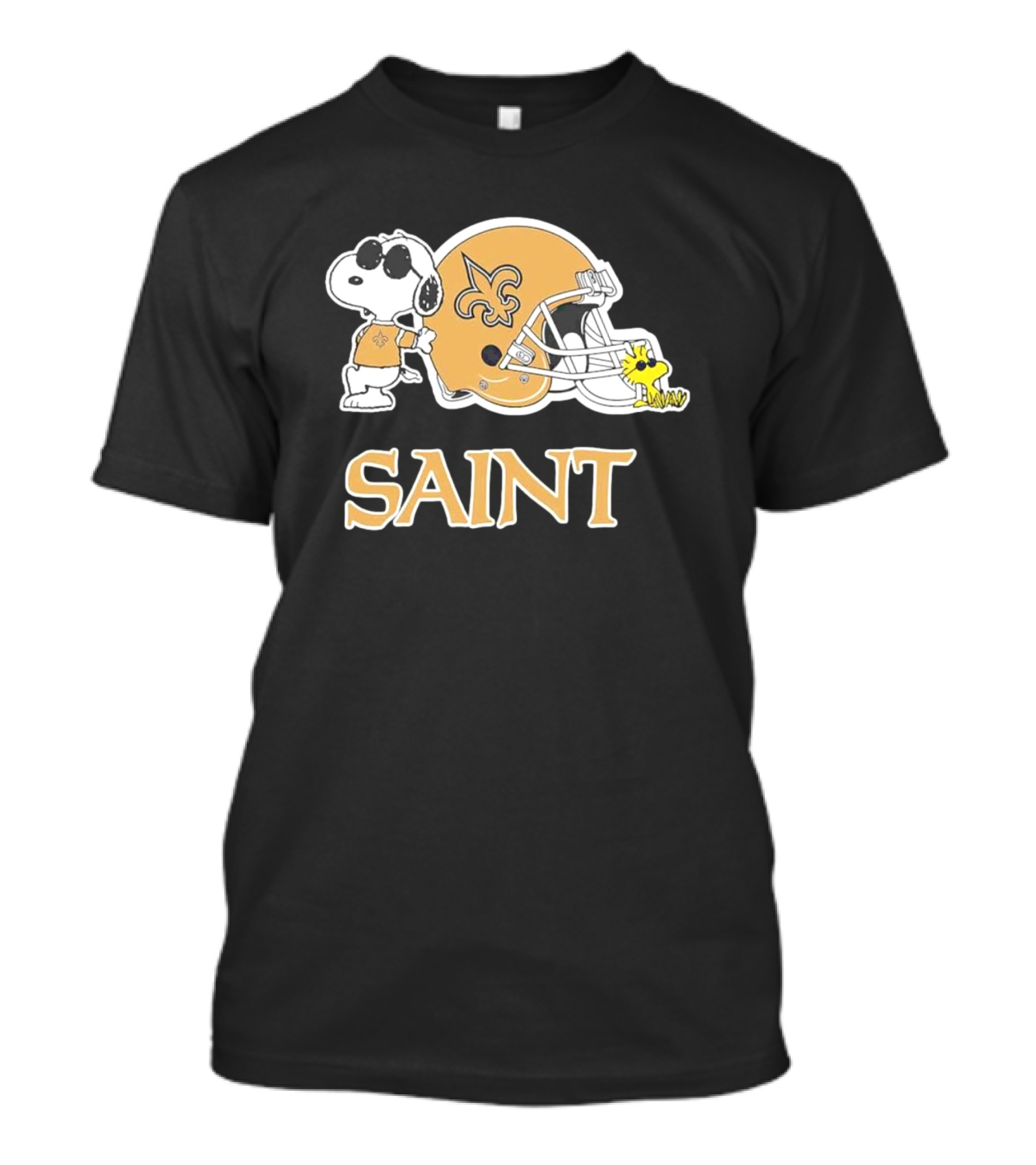 Snoopy Woodstock New Orleans Saints Helmet NFL Saint T-Shirt