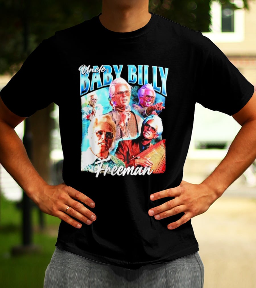 Uncle Baby Billy Freeman Vintage Retro Style Multicolor Collage T-Shirt