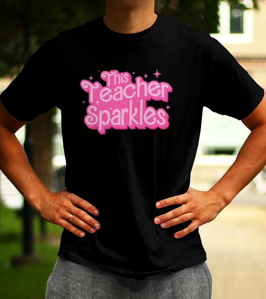 Barbie This Teacher Sparkles Pink T-Shirt