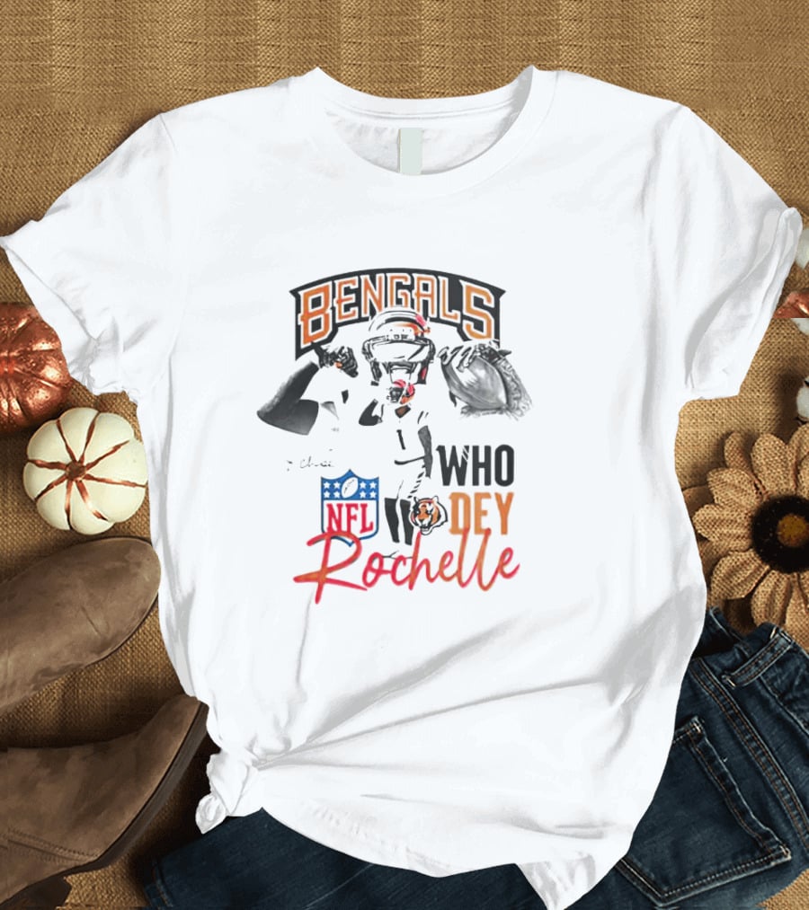 Rochelle Bengals Who Dey NFL T-Shirt