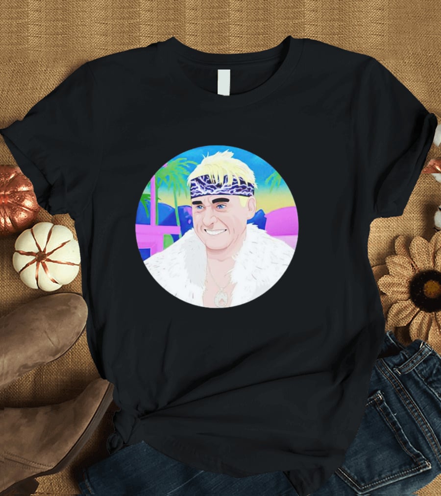 Ken The Patriarchy Is Not Horses Retro Pop Art Style With Blonde Hair And Headband T-Shirt