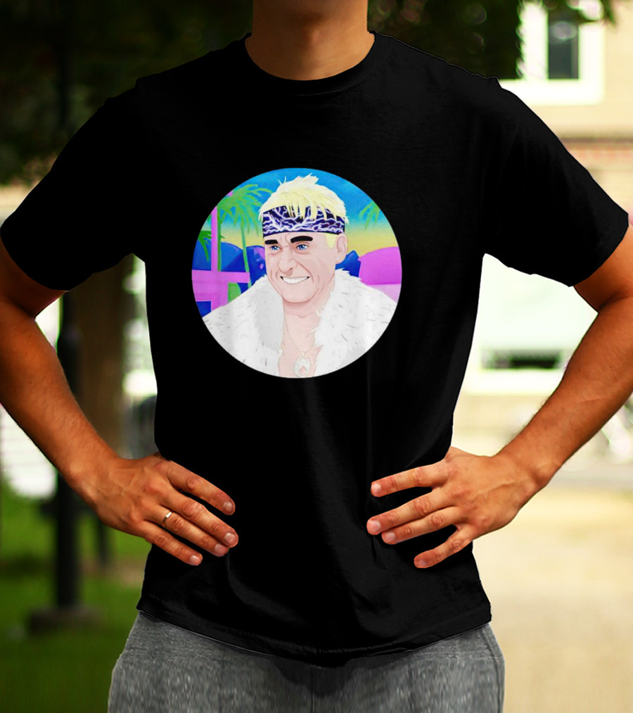 Ken The Patriarchy Is Not Horses Retro Pop Art Style With Blonde Hair And Headband T-Shirt