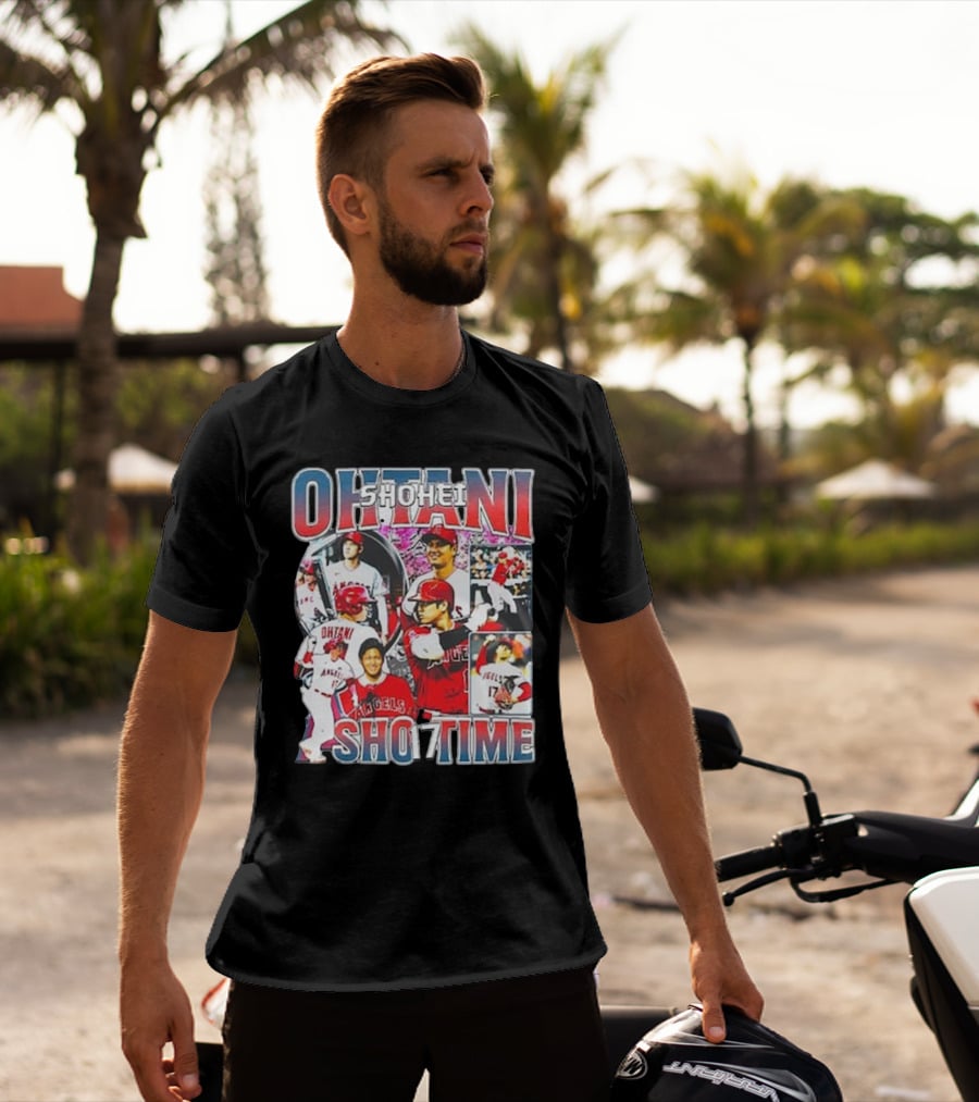 Shohei Ohtani Angels Shotime Baseball Collage T-Shirt