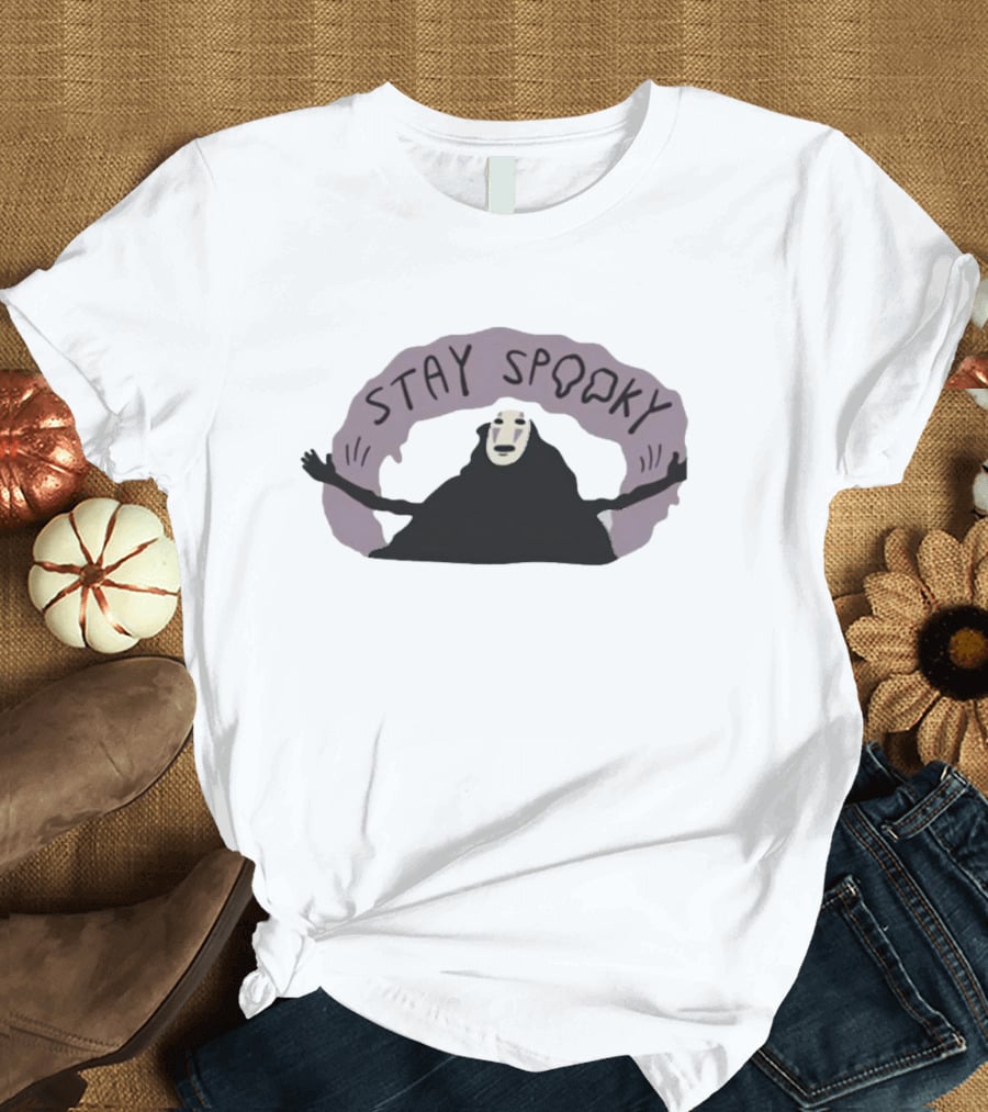 Stay Spooky Faceless Halloween Ghostly Aura T-Shirt
