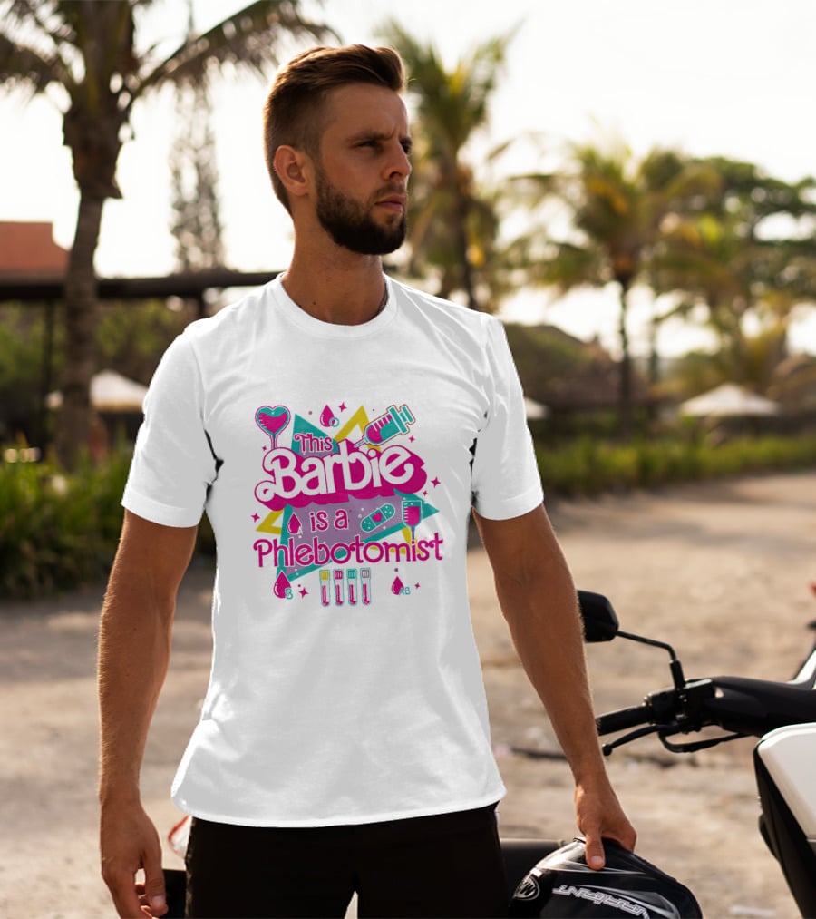 This Barbie Is A Phlebotomist Retro Style With Syringe And Blood Type Icons T-Shirt
