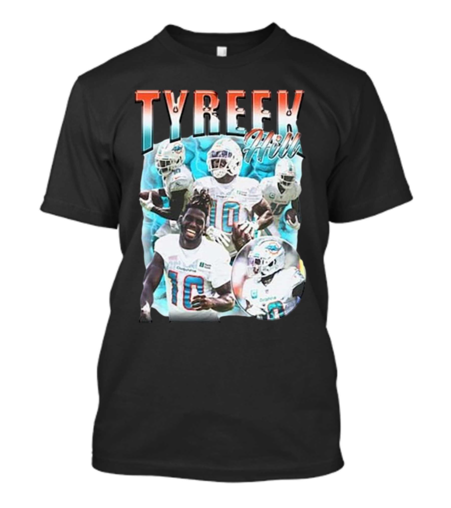 Tyreek Hill Miami Football Vintage Collage T-Shirt