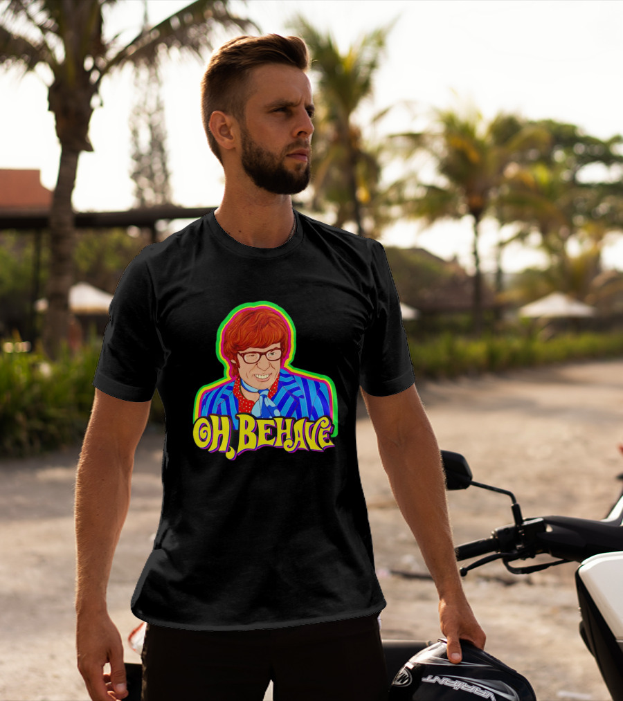 Austin Powers Oh Behave Vintage Style Psychedelic T-Shirt