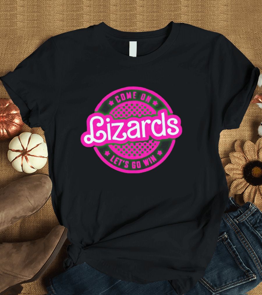 Come On Lizards Let's Go Win Retro Pop Aesthetic T-Shirt
