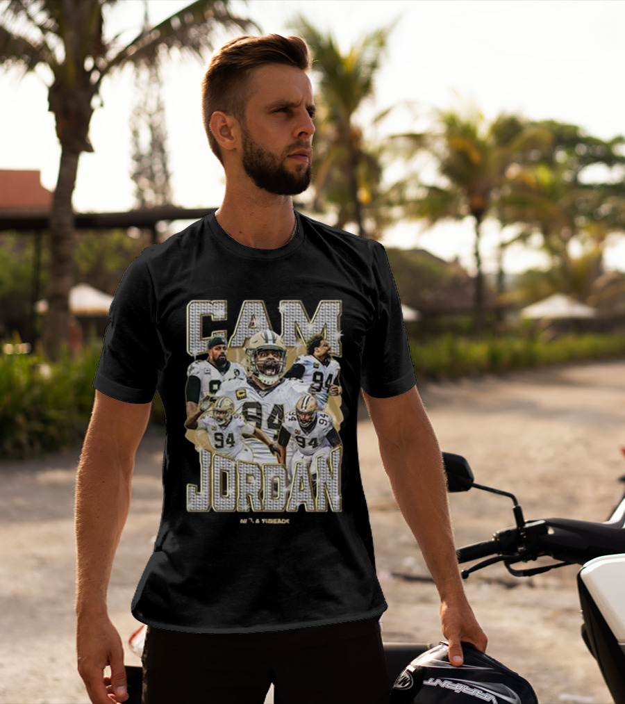 Cam Jordan Football New Orleans Saints Number 94 NFL Defensive Star T-Shirt