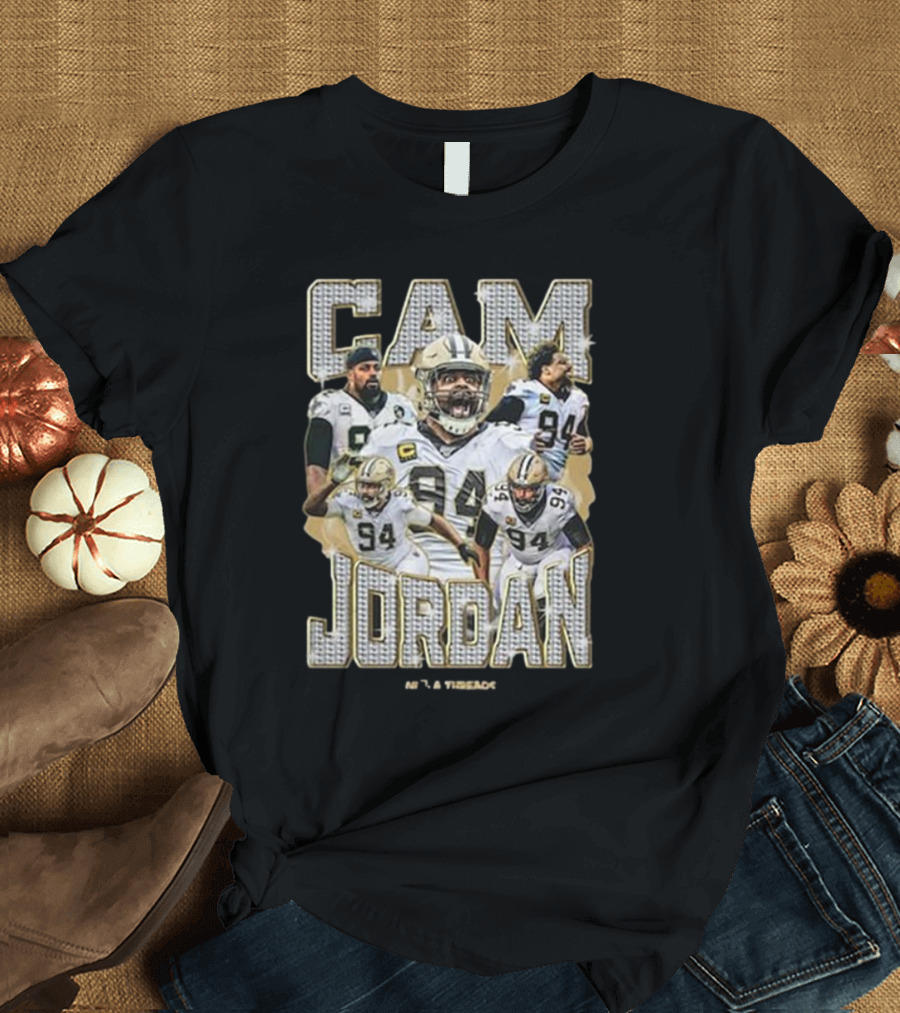 Cam Jordan Football New Orleans Saints Number 94 NFL Defensive Star T-Shirt