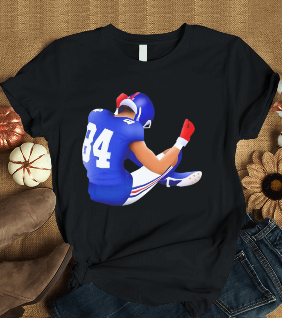 Jomboymedia Route Runner 84 Football Player Sitting T-Shirt
